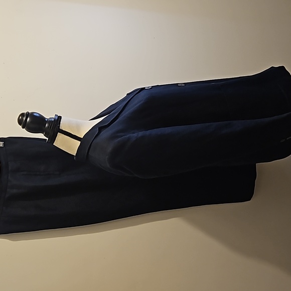 Talbot's Women's 2pc Navy Blue Pant Suit Matching Set Size 6/10 #W-739 - Picture 4 of 16